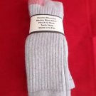 2 Pair L Pocono 75% Merino Wool Over the Calf Socks 9-12  Red Foot Made in USA