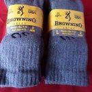 4 Pair Large Browning Cotton Hiker Work Boot Socks 9-13 Arch Support Made in USA