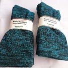 2 Pair Pocono 82%  Merino Wool Hiker Women Socks USA Shoe 5-10 Black Aqua