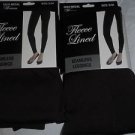 2 Pair Gold Medal  Seamless Womens Fleece Leggings Brown Small/Medium