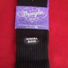 1 Pair Womens Medium Wrangler Angora Crew Boot Hiker Warm Sock 6-9 Black USA
