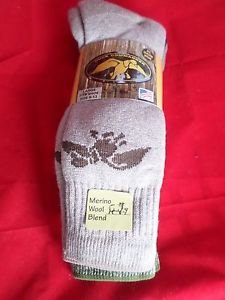 2 Pair Duck Commander 20%  Merino Wool Tall Boot Socks 10-13  Made in USA