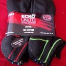 6 Pair Ecko Unlimited Boys No Show Boat Socks Soft and Durable Black Line 3-9