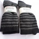 2 Pair Pocono 82%  Merino Wool Hiker Women Socks USA Shoe 5-10 Black grey
