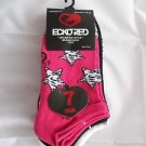 7 Pair Ecko Red No Show Socks Stars Black Red White Zebra Stripe 4-10 1/2