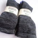 2 Pair Pocono 82%  Merino Wool Hiker Women Socks USA Shoe 5-10 Black/grey