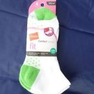 4 Pack Hanes Ankle Comfort Collection Socks Pink White Green Great Quality! 5-9
