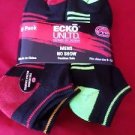 6 Pair Ecko Unlimited Mens No Show Boat Socks Soft and Durable Black Heel 6-12