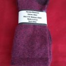 1 Pair Womens Medium Pocono Cotton Crew Boot Hiker Warm Sock 5-10 Maroon USA