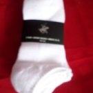 3 Pair Large Beverly Hills Polo Club Cushioned No Show Men Socks White 10-13