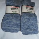 2 Pair Pocono 82%  Merino Wool Hiker Women Socks USA Shoe 5-10 Denim grey