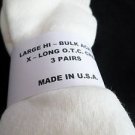 3 Pair of  Pocono Large Hi Bulk Acrylic Extra Long OTC Crew Socks 8-12Made USA