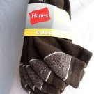 3 Pair Hanes Large No Show Casual Socks Cushion All Day Comfort  Brown 6-12