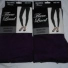 2 Pair Gold Medal  Seamless Womens Fleece Leggings Purple Small/Medium