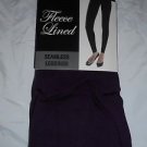 1 Pair Gold Medal  Seamless Womens Fleece Leggings Purple  Large/Extra Large