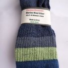 1 Pair Pocono 82%  Merino Wool Hiker Women Socks USA Shoe 5-10 Yellow Strip
