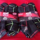 12 Pair Ecko Unlimited Mens Quarter Socks Soft and Durable Black Lines 6-12