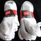 6 Pair Hanes Large No Show Casual Socks Cushion All Day Comfort White Grey  6-12