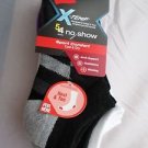 5 Pair Hanes Xtreme Temp Sport Comfort No Show Socks Medium Black WhiteStrip 5-9