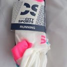 3 Pair City Sport Running No Show Socks Tab Back Heel Guard  6-12 Bright Neon HT