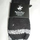 2 Pair Beverly Hills Polo Club Fuzzy Comfy Warm Socks 6-12 Black Grey