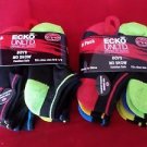 12  Pair Ecko Unlimited Boys No Show Boat Socks Soft  Durable Black Heel 9-2 1/2