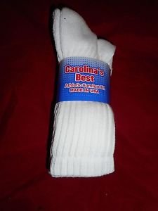 3 Pair Large Carolina Best Heavy Weight 80% Cotton Crew Sock 10-13  USA