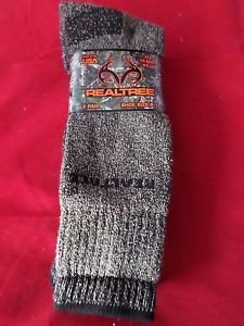 2 Pair Large Real Tree Cotton Hiker Work Boot Socks 9-13 Arch Support Made USA