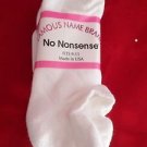 3 Pair Medium No Nonsense Low Profile Low Cut Heel Guard Sock White 9-11 USA