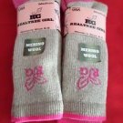 2 Pair Medium Realtree Girl 80% Merino Wool Tall Boot Sock Pink Heel Toe 6-9 USA