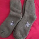 2 Pair US Army 85 % Cotton Thermal Mid Calf  Boot Sock Large 9-13 USA Army Green