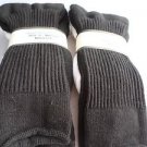 2 Pair Large Health White Cotton Coolmax Sole Socks 8-11 1/2 Made USA WhiteBlack
