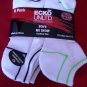6 Pair Ecko Unlimited Boys No Show Boat Socks Soft and Durable White Stripe 3-9
