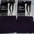 2 Pair Gold Medal  Seamless Womens Fleece Leggings Purple  Large/Extra Large