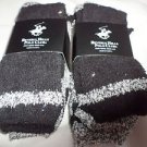 4 Pair Beverly Hills Polo Club Fuzzy Comfy Warm Socks 6-12 Black