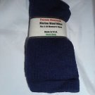 1 Pair Pocono 82%  Merino Wool Hiker Women Socks USA Shoe 5-10 Navy
