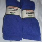 2 Pair Pocono 82%  Merino Wool Hiker Women Socks USA Shoe 5-10 Blue Purple