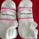 6 Pair Medium No Nonsense Low Profile Low Cut Heel Guard Sock White 9-11 USA