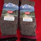2 Pair Large Clear Creek 45% Merino Wool Boot Sock 6-12 USA Red Stripe