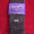 1 Pair Womens Medium Wrangler Angora Crew Boot Hiker Warm Sock 6-9 Brown USA