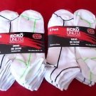 12 Pair Ecko Unlimited Mens No Show Boat Socks Soft Durable White Stripe 6-12