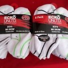 12 Pair Ecko Unlimited Boys No Show Boat Socks Soft  Durable Red White 9-2 1/2