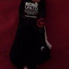 3 Pair Ecko Unlimited Men No Show Boat Socks Large Wh/Bl Rhino Cushion 6 1/2-12