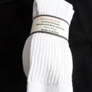 3 Pair of  Pocono Relaxed Fit Cotton Cushion Crew Socks 9-12 Made USA White/Gr