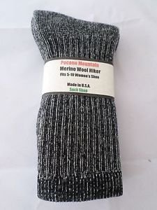 1 Pair Medium Pocono 75% Merino Wool Hiker Sock 5-10 Womens Made in USA