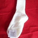 1 Pair of  Pocono Med Hi Bulk Acrylic Mid Calf Crew Socks 4-10 Made USA White