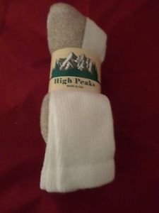3 Pair Large High Peaks Heavyweight Steel Toe Acrylic Mid Crew Men Sock USA10-13