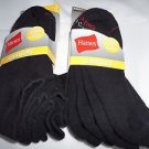 6 Pair Hanes Large No Show Casual Socks Cushion All Day Comfort Black  6-12