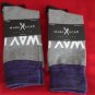 2 Pair Large Marc Ecko Cut & Sew Cotton Crew Socks 6-12 Blue