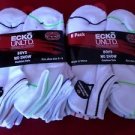 12 Pair Ecko Unlimited Boys No Show Boat Socks Soft and Durable White Stripe 3-9